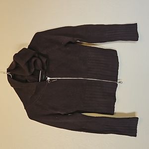 Brown Zip-Up Sweater